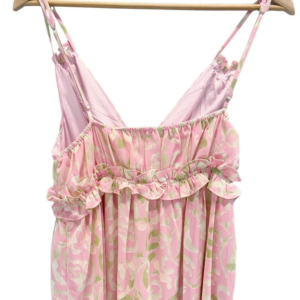 The Post | Luna Maxi Dress Coral, Lined & Adjustable Straps, Size Large - Picture 9 of 12